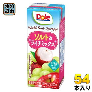 󃁃O~N Dole World Fruit Journey \g&C`~bNX 100% 200ml pbN 54{ (18{×3 ܂Ƃߔ) ʏ` t[cW[X ʏ`100% h[