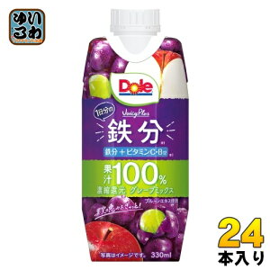 󃁃O~N Dole JuicyPlus 1̓S 330ml pbN 24{ (12{×2 ܂Ƃߔ) h[ O[v~bNX ԂǂW[X ʏ`100%