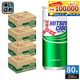 アサヒ 三ツ矢サイダー 250ml 缶 80本 (20本入×4 まとめ買い) 炭酸飲料