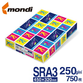 【送料無料】 mondi Color Copy (モンディ カラーコピー) SRA3(450×320mm) 250g/m2 750枚/箱（125枚×6冊） FSC認証 高白色・高品質のレーザープリンター用紙 ColorCopy SRA3 250gsm 両面印刷対応 ハイパーレーザーコピー