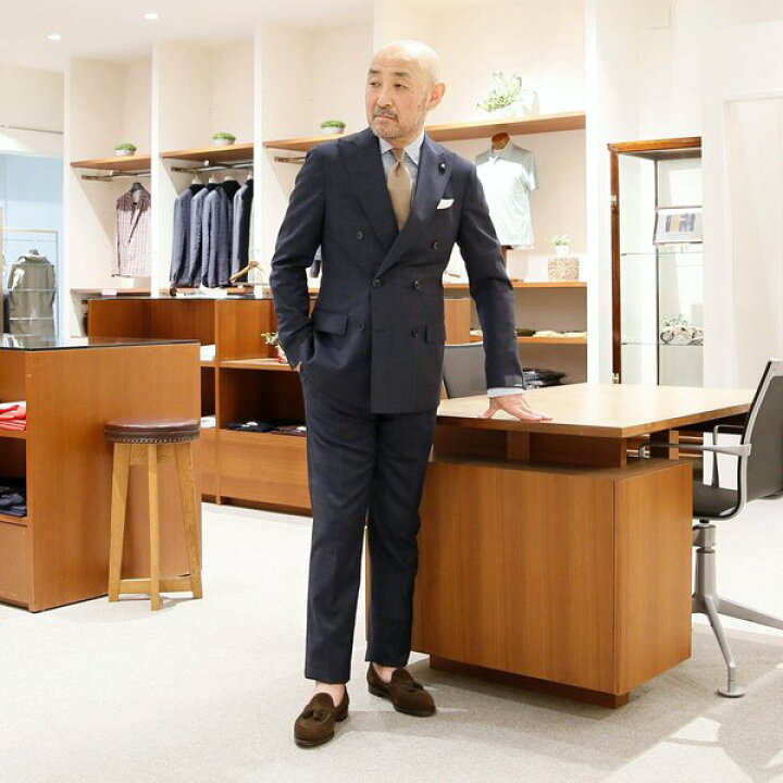 SALE40】LARDINI ラルディーニ [春夏] ウールリネン ダブルブレスト 