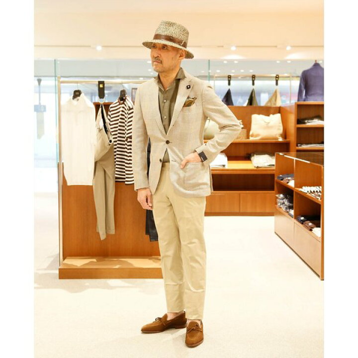 楽天市場】LARDINI ラルディーニ [春夏] ウールシルク グレンプレイド 