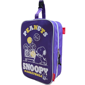 PEANUTS[ピーナッツ] シューズケース「PEANUTS BASKETBALL」【PNUA-0037】（PEANUTS ピーナッツ バスケットボール シューズケース ホワイト ブラック パープル）