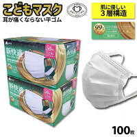 【全国マスク工業会認定】 マスク こども 不織布マスク 50枚入 2箱 計100枚 不織布 カケンテスト認証 新快適 プリーツ マスク ウイルス 花粉 かぜ 対策 子供 使い捨て 衛生マスク BFE VFE PFE 99% カット 幼児 小学生 送料無料