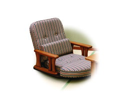 中居木工 回転・リクライニング機能 木製 座椅子 肘置き 国産 日本製