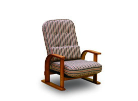 中居木工 肘付き高座椅子 「おやおもい」 リクライニング機能 日本製 木製 国産 府中家具
