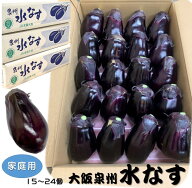 【家庭用】大阪泉州JAいずみの　水なす 15〜24個　約3kg　風袋込およそ4kg 水茄子　水ナス　みずなす 楽…