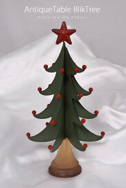 【創業70年！老舗クリスマスツリー専門店】アンティークテーブルブリキツリートナカイ クリスマス 飾り おしゃれ 可愛い