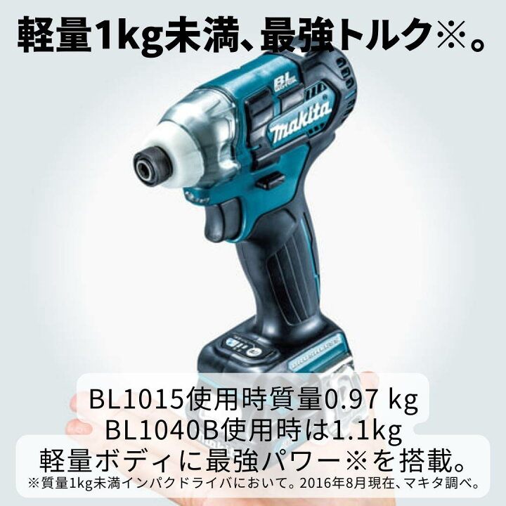 楽天市場】【ポイント10倍】マキタ 10.8V 1.5Ah 充電式インパクト 