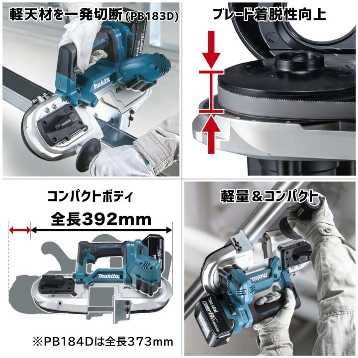 楽天市場】【ポイント10倍】マキタ 18V 充電式ポータブルバンドソー 
