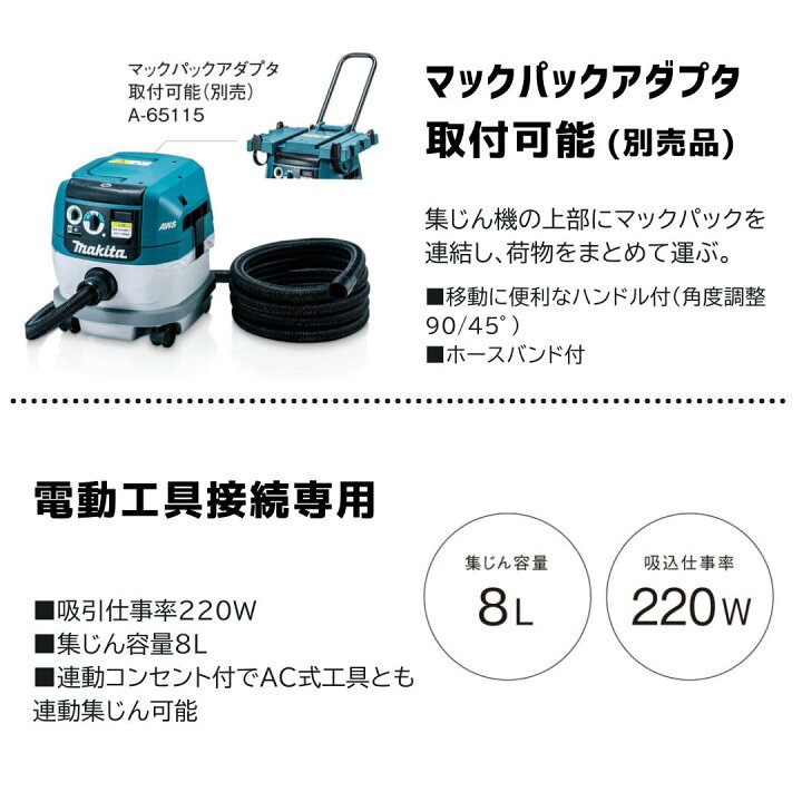 楽天市場】【ポイント10倍】マキタ AC100V 集じん機 VC0840 本体のみ 