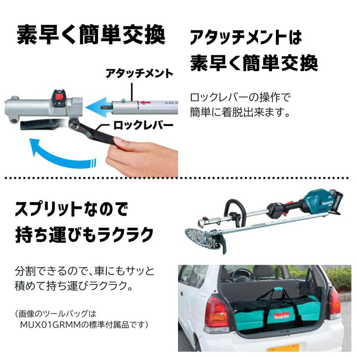 楽天市場】【ポイント10倍】マキタ 40V 充電式スプリット草刈機 