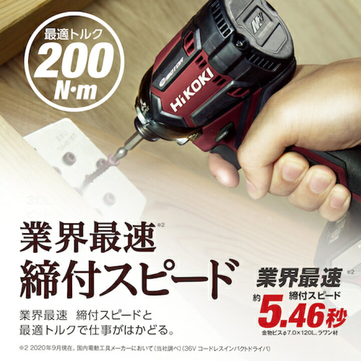 楽天市場】【ポイント10倍】ハイコーキ 36V 充電式インパクト 