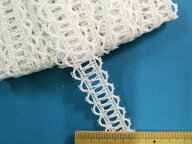 綿トーションレース（1.9cm幅 5m巻）オフ白