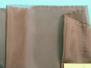 在庫処分ポリエステルオーガンジー生地コゲ茶(120cm幅 2m)