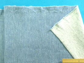 綿中厚ニット生地（裏起毛）杢ブルー（170cm幅　1．5m）