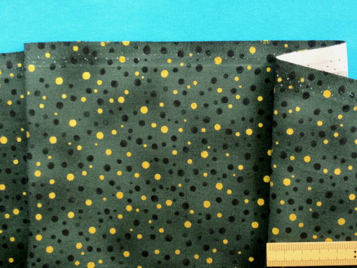 楽天市場 綿プリント生地 Stof Fabrics ドット グリン 金 110cm幅 2m 手芸ナカムラ