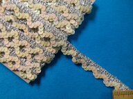 スパンコールブレード（1.3cm幅　5m巻）パール×銀