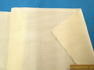 綿刺繍生地(クロスステッチ布)クリーム(90cm幅 1m)