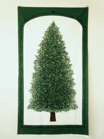 クリスマスパネル生地もみの木グリン（110cm幅　60cm）