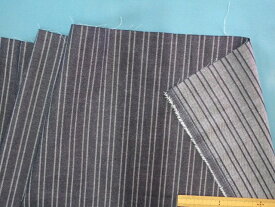 綿ライトソフトデニム生地ストライプ・紺（150cm幅　1．5m）