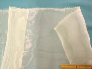 シルクオーガンジー生地アイボリー(130cm幅 1.5m)