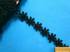 ナイロンケミカルレース（1.3cm幅 5m巻）黒