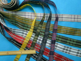 チェックリボンアソートセット(1.5cm幅・2.5cm幅）10色セット