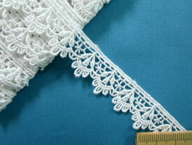 レーヨンケミカルレース(1.7cm幅 4m巻）オフ白