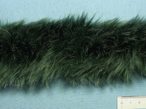 在庫処分フェイクファーテープ渋グリン