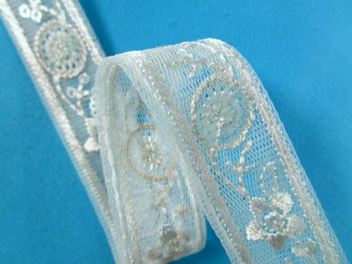 楽天市場】在庫処分インド刺繍リボン（2cm幅 1m）薄水 : 手芸ナカムラ
