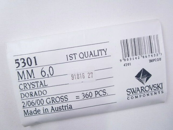 楽天市場】スワロフスキー5301（6mm）CRYSTAL DORADO// : 手芸ナカムラ