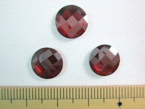 スワロフスキー(ホットフィックス)2035 Chessboard Circle FB 10mmCrystal(001) Red Magma(REDM) M-Foiled