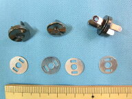 マグネットホック　10mm・黒銀　2組入
