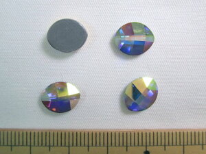 XtXL[izbgtBbNXj2204@Pure Leaf Flat Back 10x8mmCrystal(001) Aurore Boreale(AB)@M-Foiled//