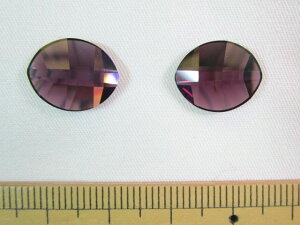 �X�����t�X�L�[�i�z�b�g�t�B�b�N�X�j2204�@Pure Leaf Flat Back�@14x11mmAmethyst(204) M-Foiled
