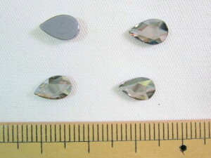 XtXL[izbgtBbNXj2303@Pear Flat Back@8x5mmCrystal(001) Silver Shade(SSHA) @M-Foiled