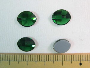 �X�����t�X�L�[�i�z�b�g�t�B�b�N�X�j2204�@Pure Leaf Flat Back 10x8mmDark Moss Green(260)�@M-Foiled