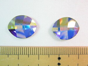 XtXL[izbgtBbNXj2204@Pure Leaf Flat Back@14x11mmCrystal(001) Aurore Boreale(AB) M-Foiled