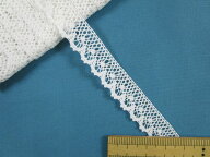 綿トーションレース（1.4cm幅 10m巻）オフ白