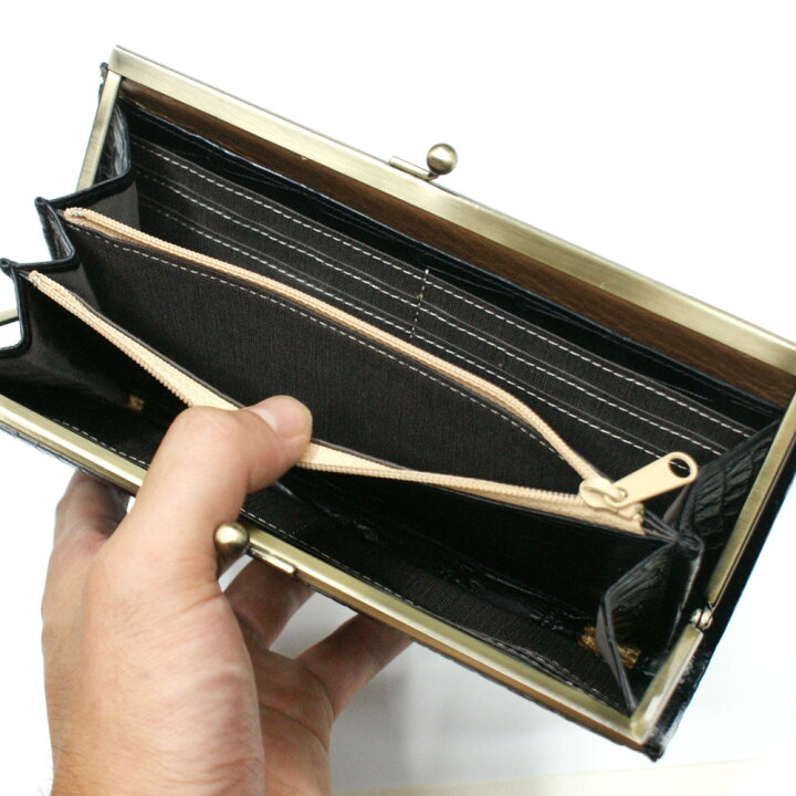 楽天市場】がま口 長財布 レディース がま口財布 クロコダイル クロコ 
