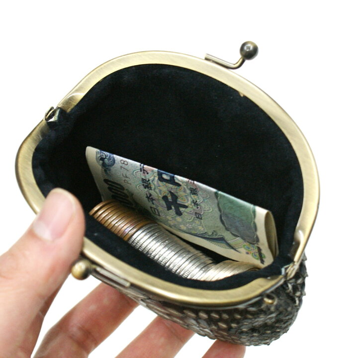 楽天市場】パイソン 財布 がま口 財布 小銭入れ レディース メンズ 