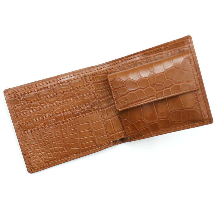 楽天市場】二つ折り財布 クロコダイル革 財布 鰐 クロコ 鰐革 財布 
