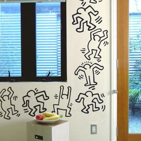BLIK Keith Haring Wall Sticker Dancers ブラック