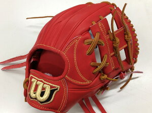 【色褪せのためマークダウン】WILSON DUAL 硬式内野手用 サイズ6 Eオレンジ右投げ【湯もみ&送料無料】