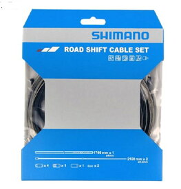 [SHIMANO]「ROADシフトケーブルセット」・アウターケーシング/OT-SP41 φ4×1700mm(1本)・インナーケーブル/ステンレス φ1.2×2100mm(2本)・シールドアウターキャップ(6個)、インナーエンドキャップ(2個)付き*定形外郵便