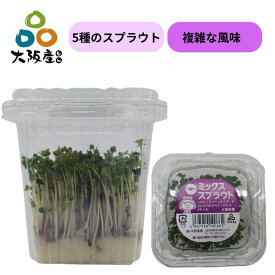 【 スプラウト 大阪産(もん) 】 ミックス スプラウト 中野農園 の 5種類のスプラウト をミックス 栄養価の高い 発芽野菜 健康野菜 産地 生産者 直送 大阪府産 無農薬栽培 サラダ 付け合わせ 料理のアクセント 彩り バランスよくスプラウトをミックス
