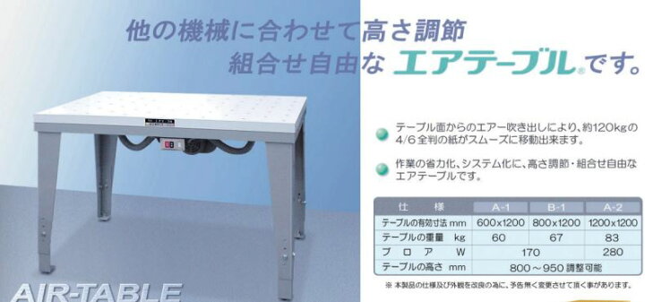 楽天市場】エアテーブル B-1 【代引き・同梱不可】 : 伝票印刷製本の 