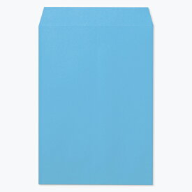 封筒 クラフトカラー封筒 角0 ブルー 100g センター貼 枠なし 1000枚 kc0060