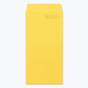 封筒 クラフトカラー封筒 長3 イエロー 70g ヨコ貼 枠入 100枚 nd0318
